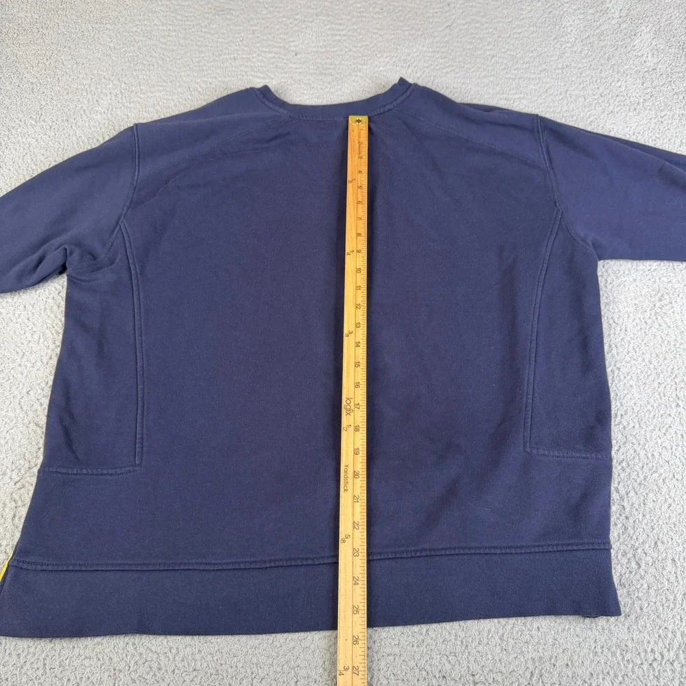 McDonalds Sweatshirt Mens XL Navy Blue Crewneck Side Zip Employee Uniform Logo